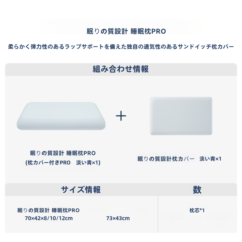 眠りの質設計 睡眠枕PRO